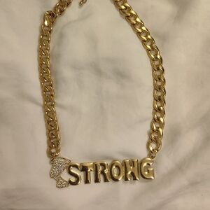Gold 'Strong' Necklace